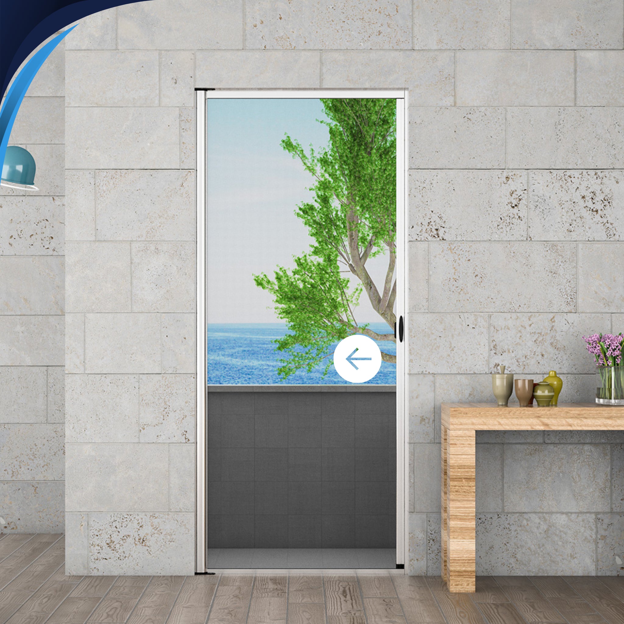 Mosquitera enrollable lateral para puertas WIND 1 hoja