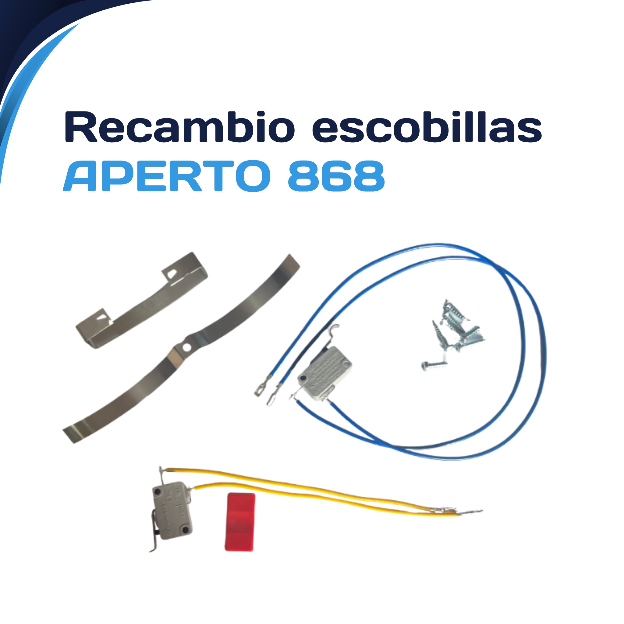 Kit de recambio de escobillas para motor Aperto 868