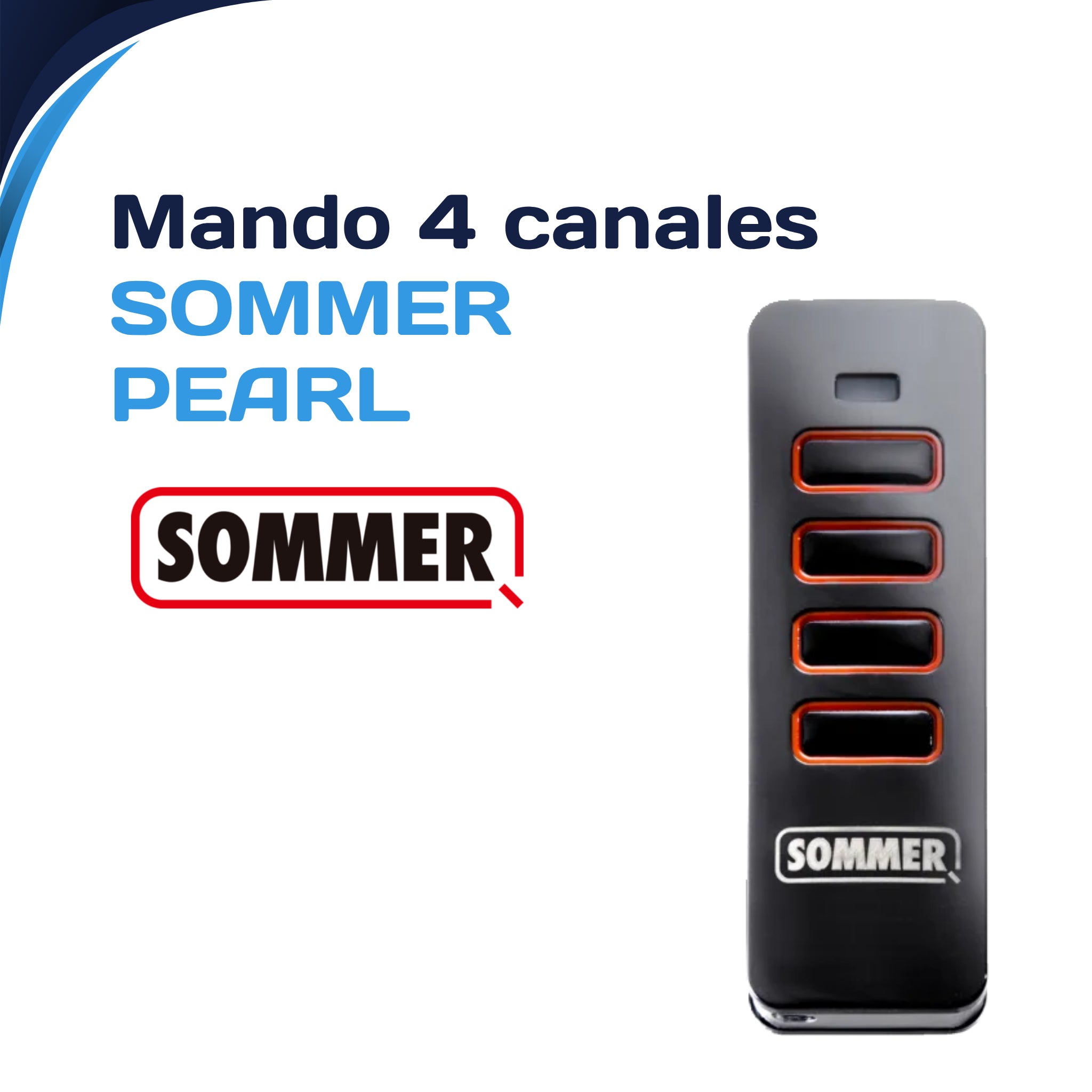 Mando emisor SOMMER Pearl de 4 canales