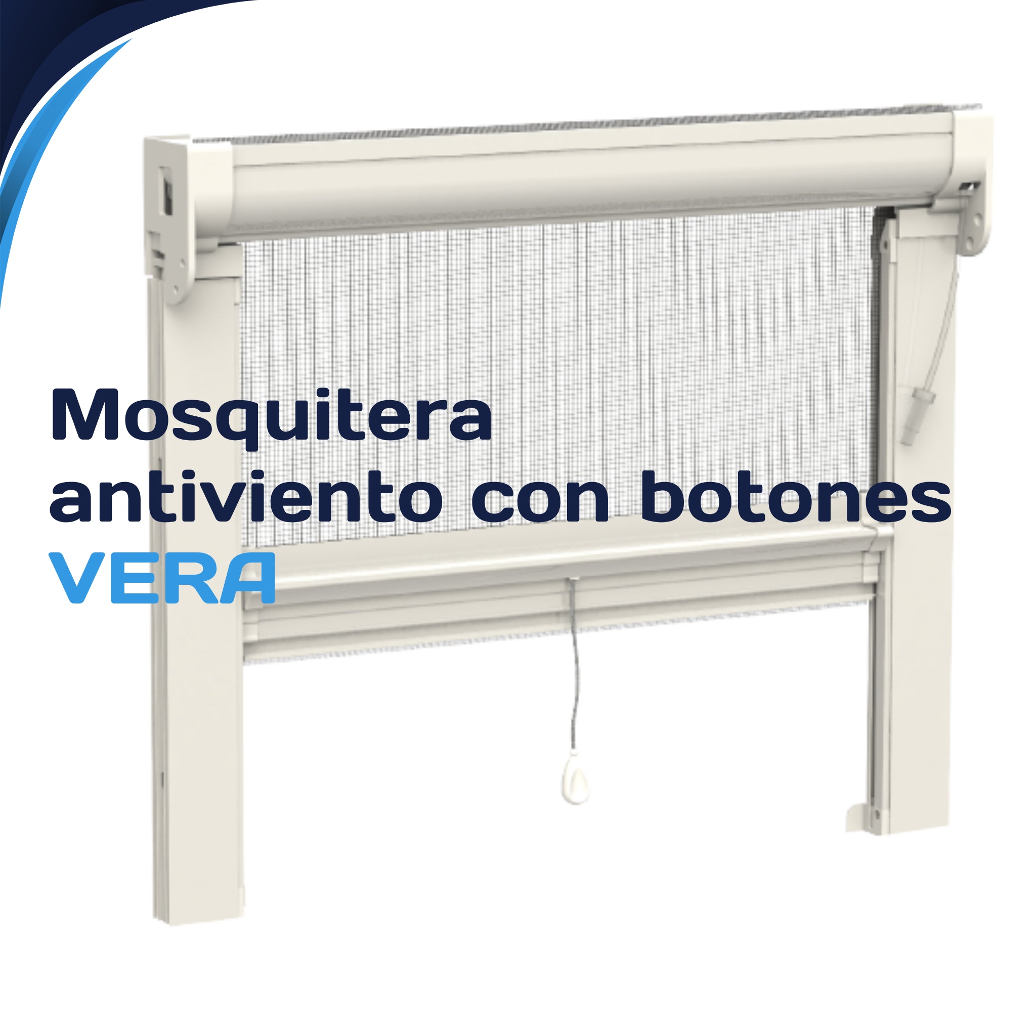 Mosquitera antiviento con botones VERA