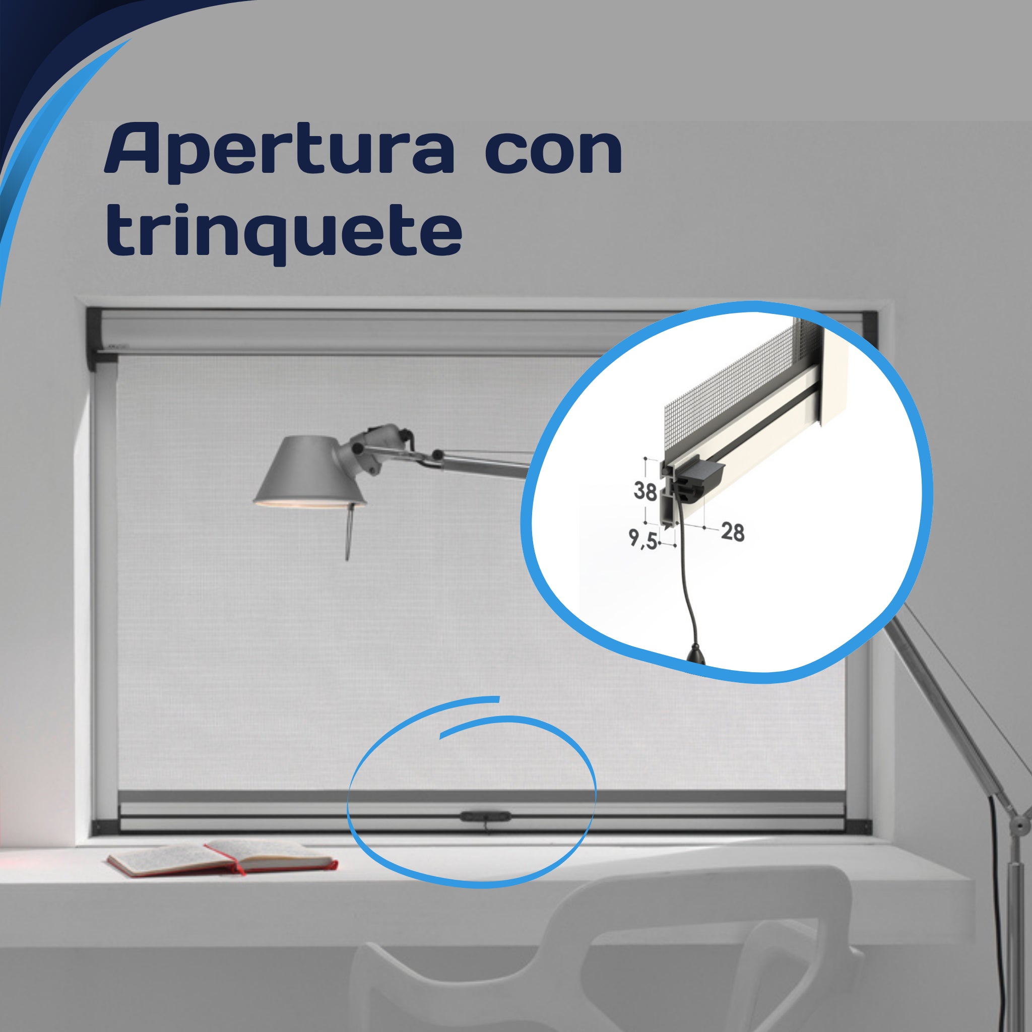 Mosquitera enrollable vertical WIND