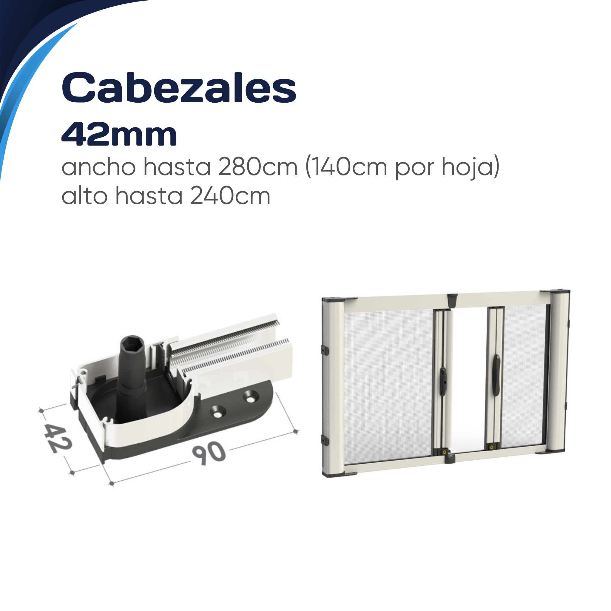 Mosquitera enrollable lateral para puertas WIND 2 hojas