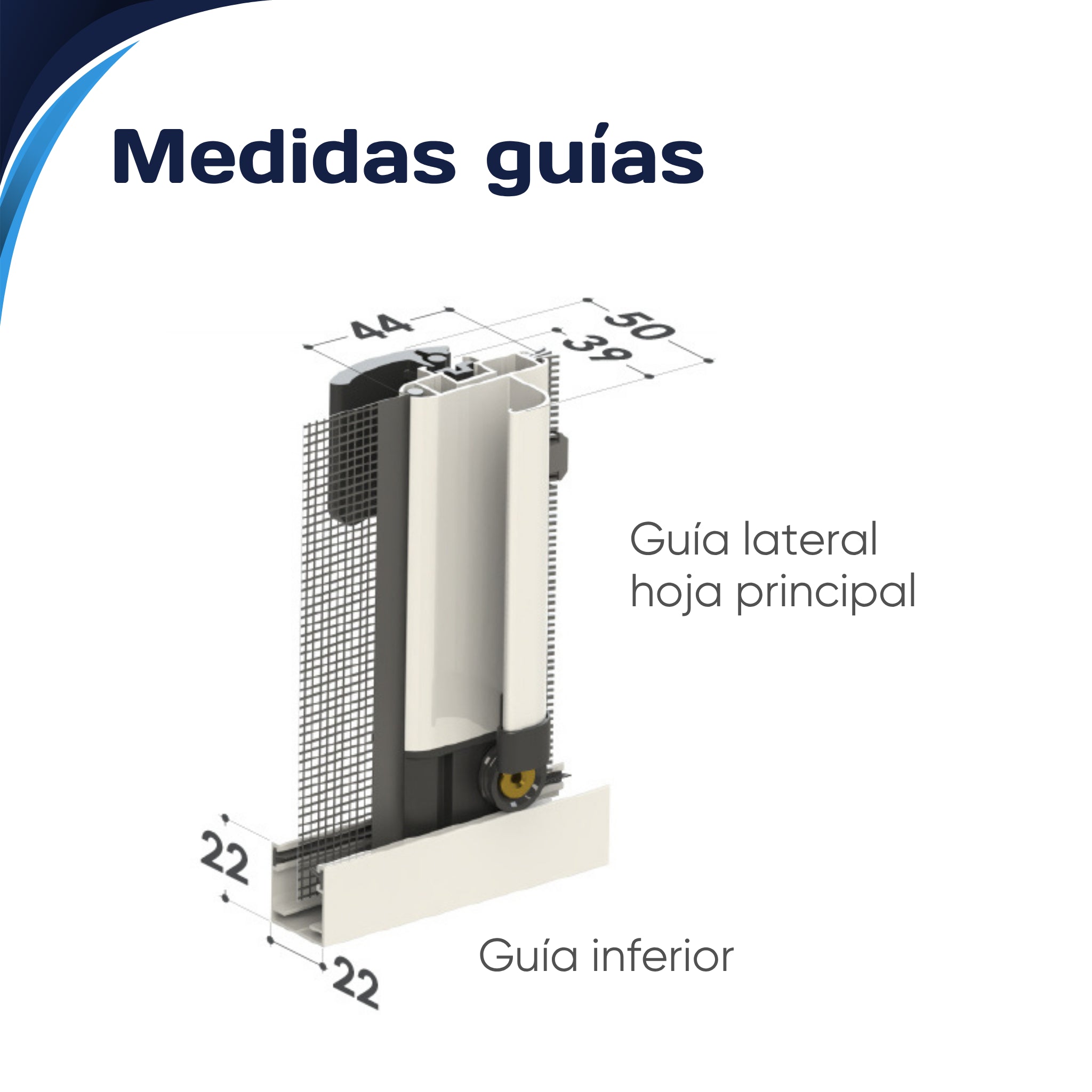 Mosquitera enrollable lateral para puertas WIND 2 hojas