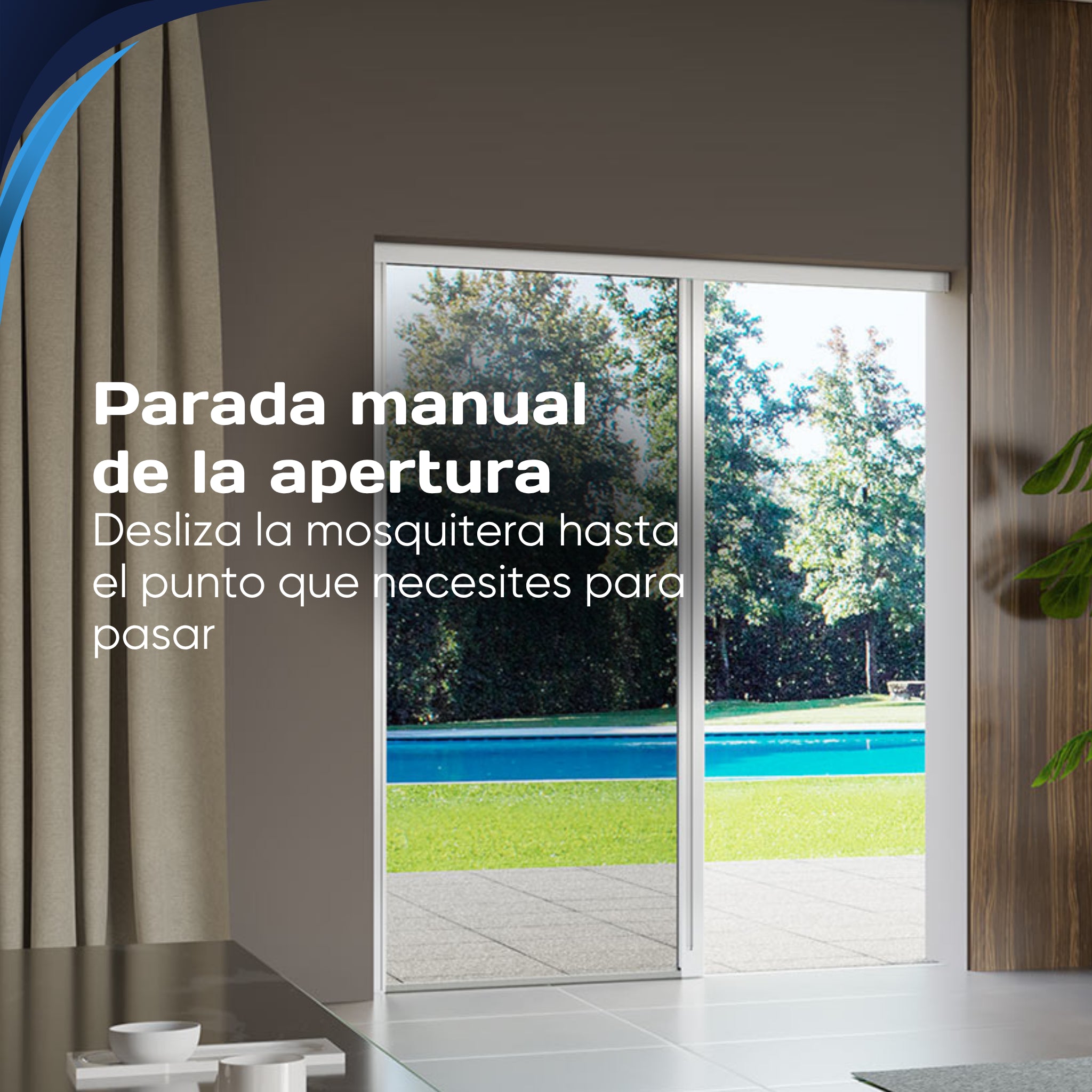 Mosquitera antiviento para puertas BORA 1 hoja