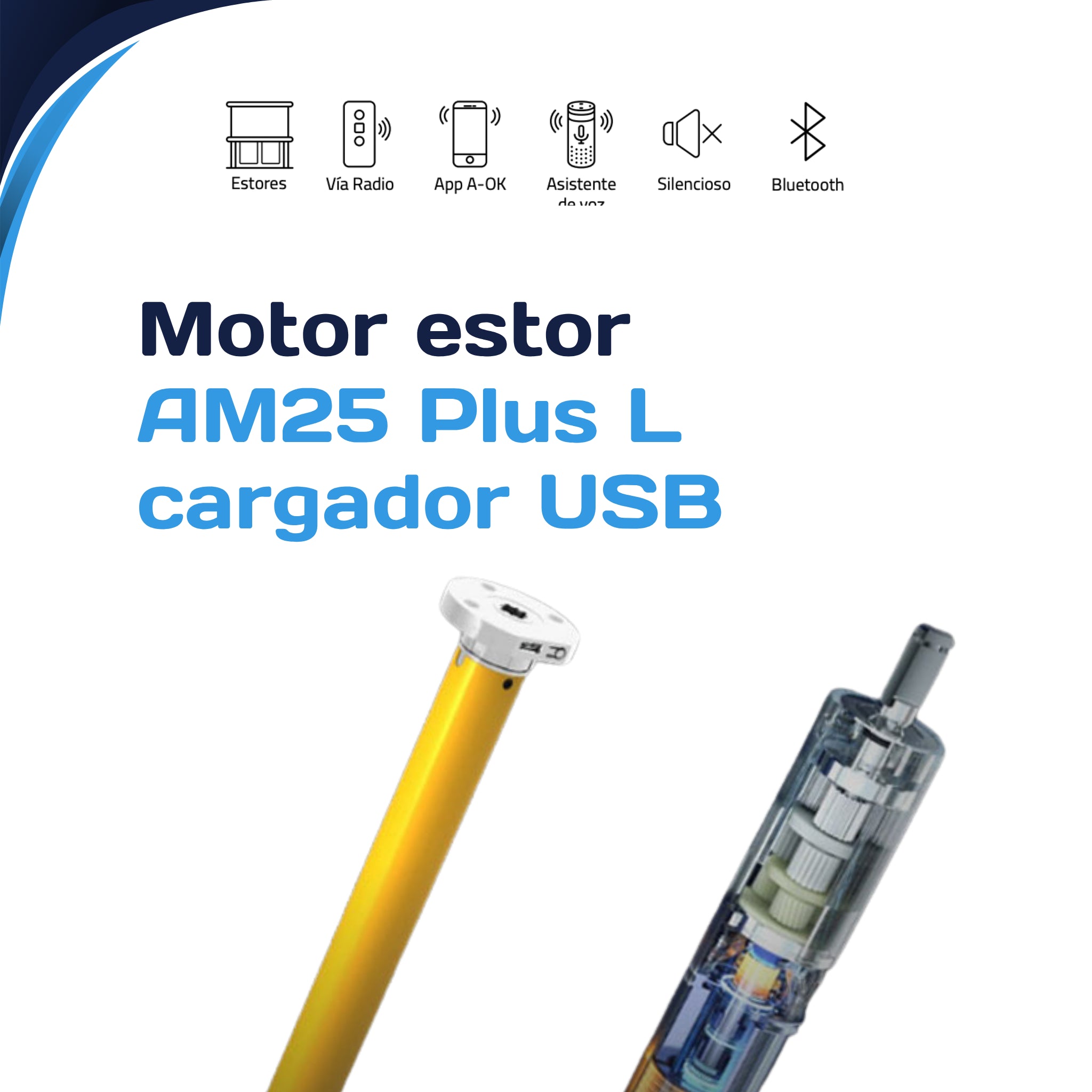 Motor estor AOK AM25 Plus L con cargador USB