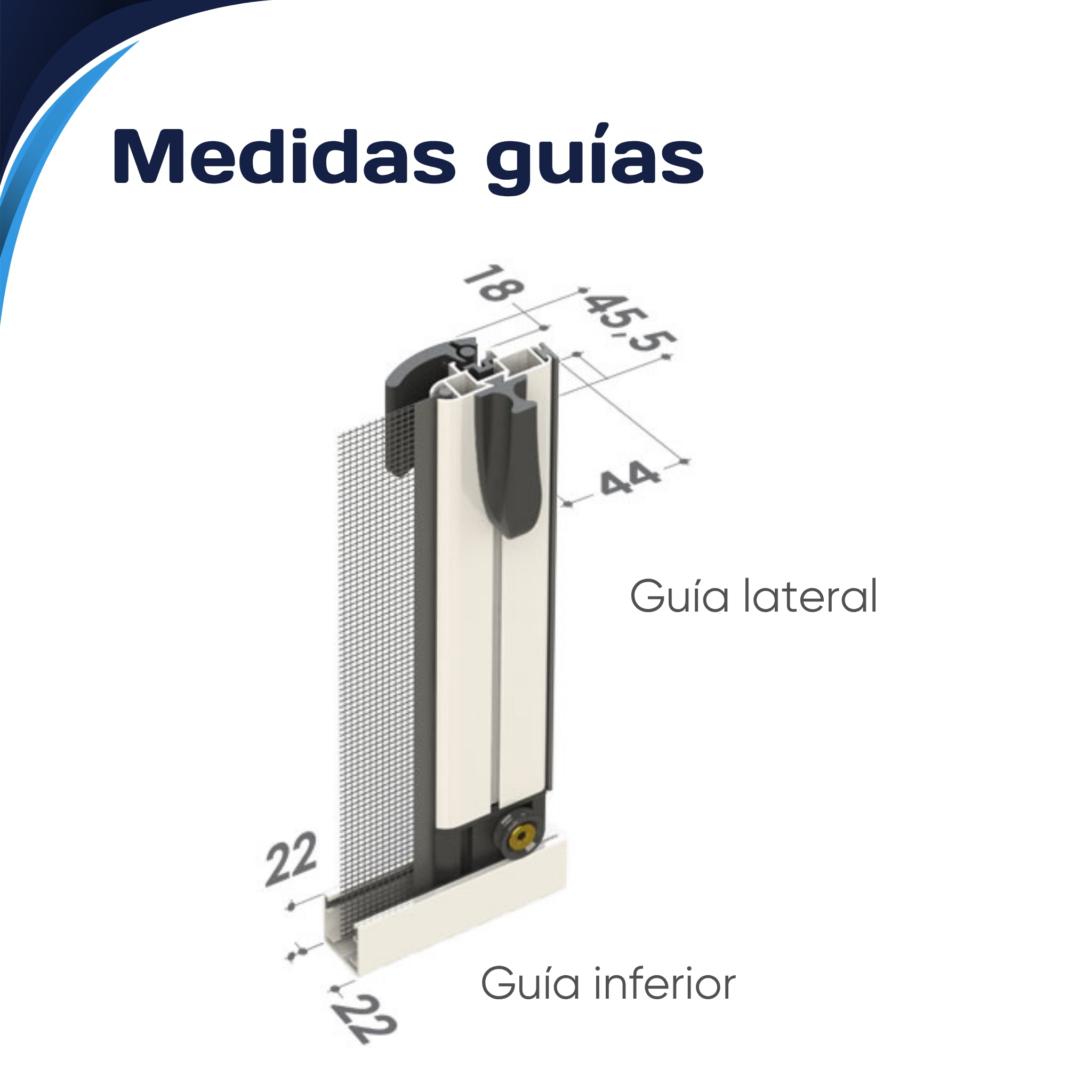 Mosquitera enrollable lateral para puertas WIND 1 hoja