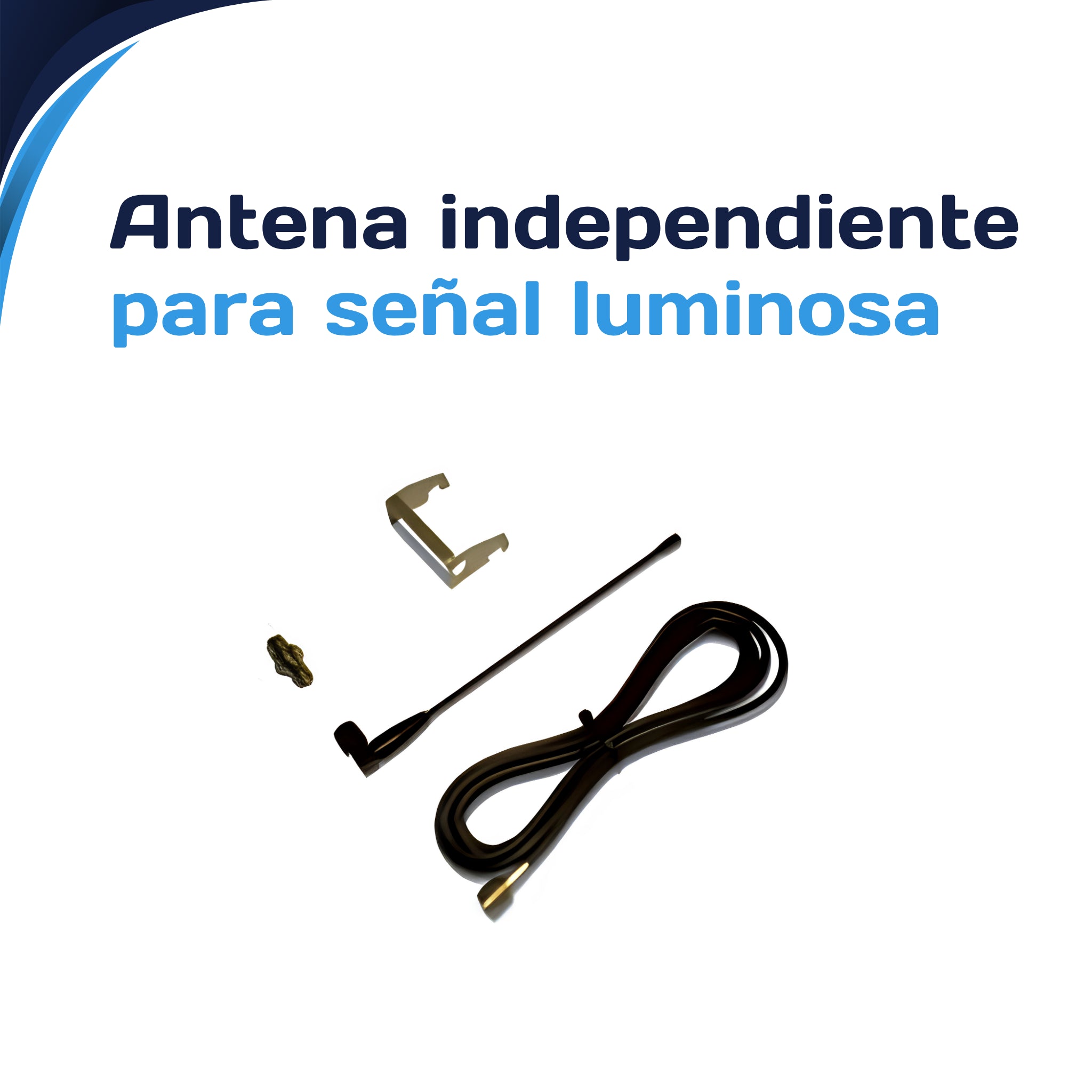 Antena independiente para señal luminosa de puerta automática