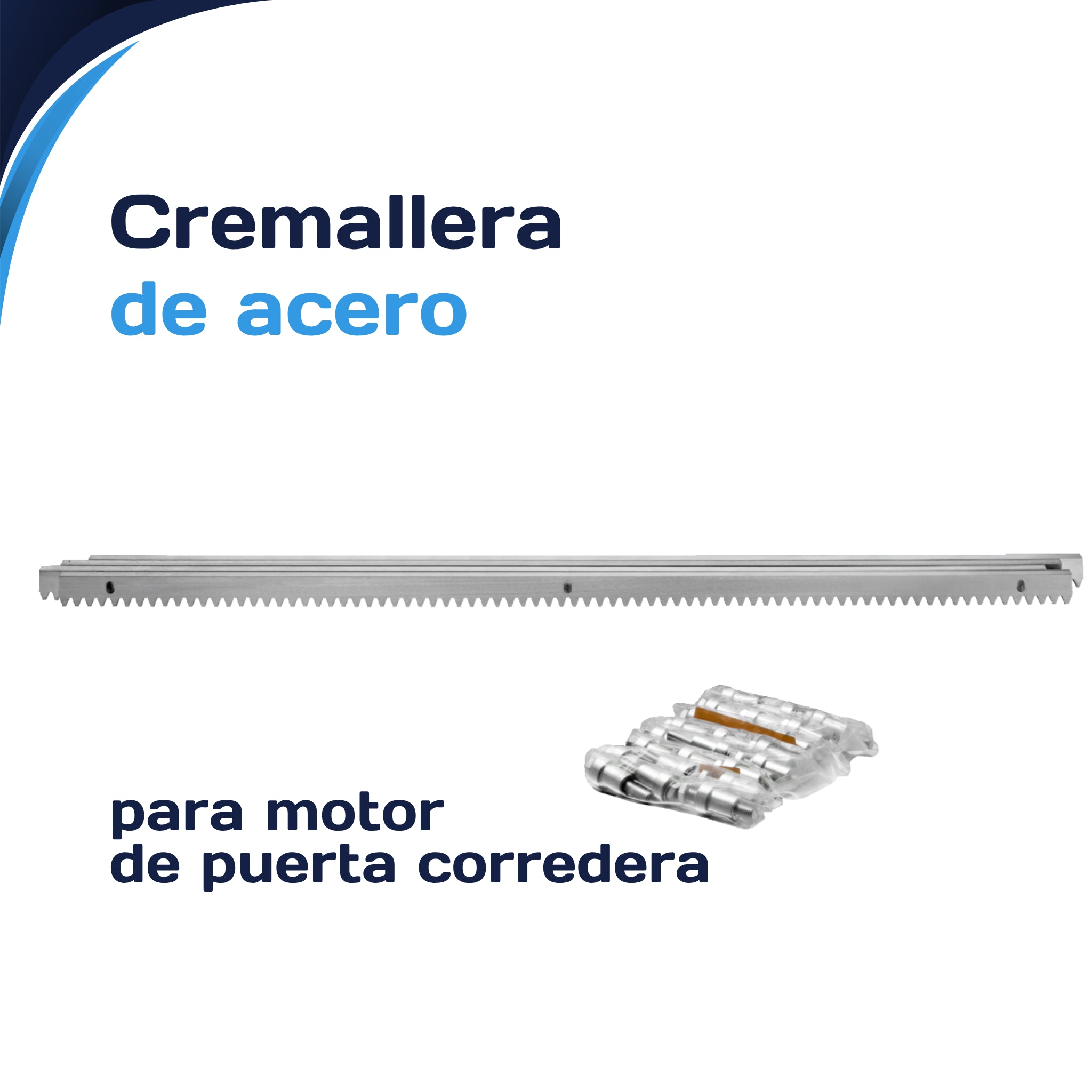Cremallera metálica para motor de puerta corredera
