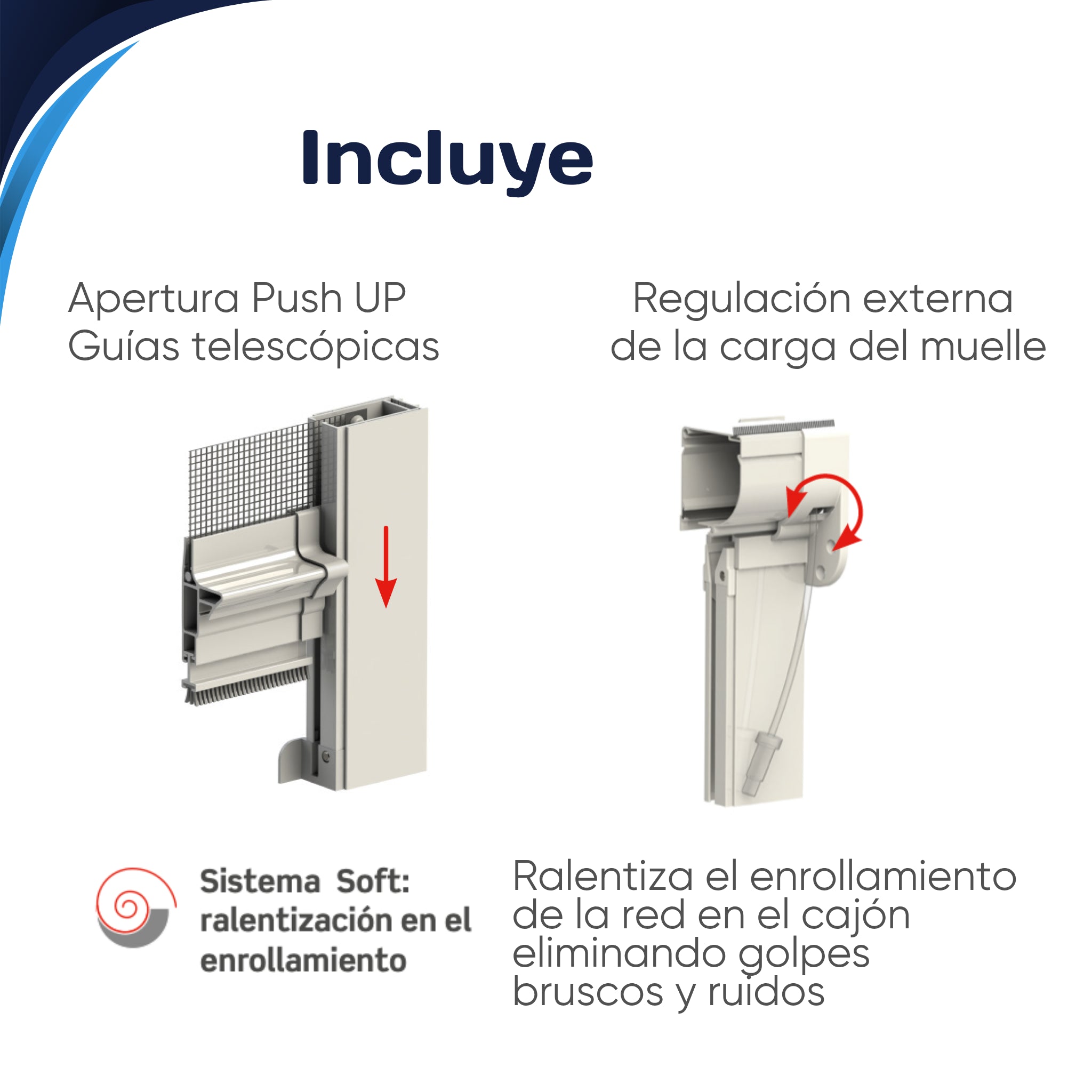 Mosquitera antiviento con botones VERA