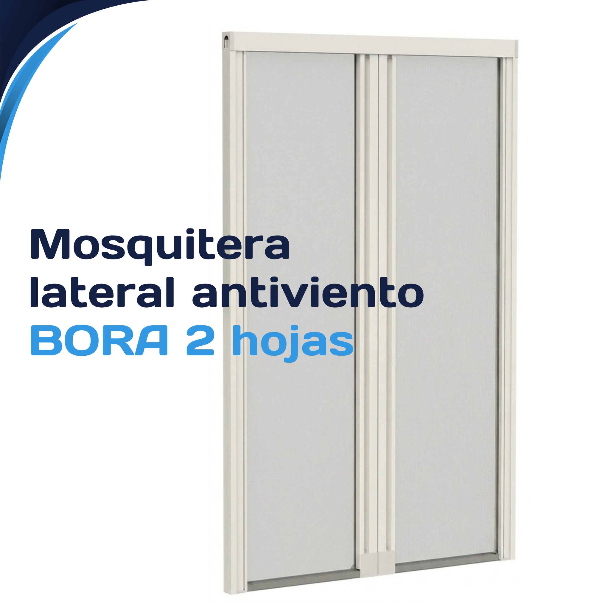 Mosquitera antiviento para puertas BORA 2 hojas
