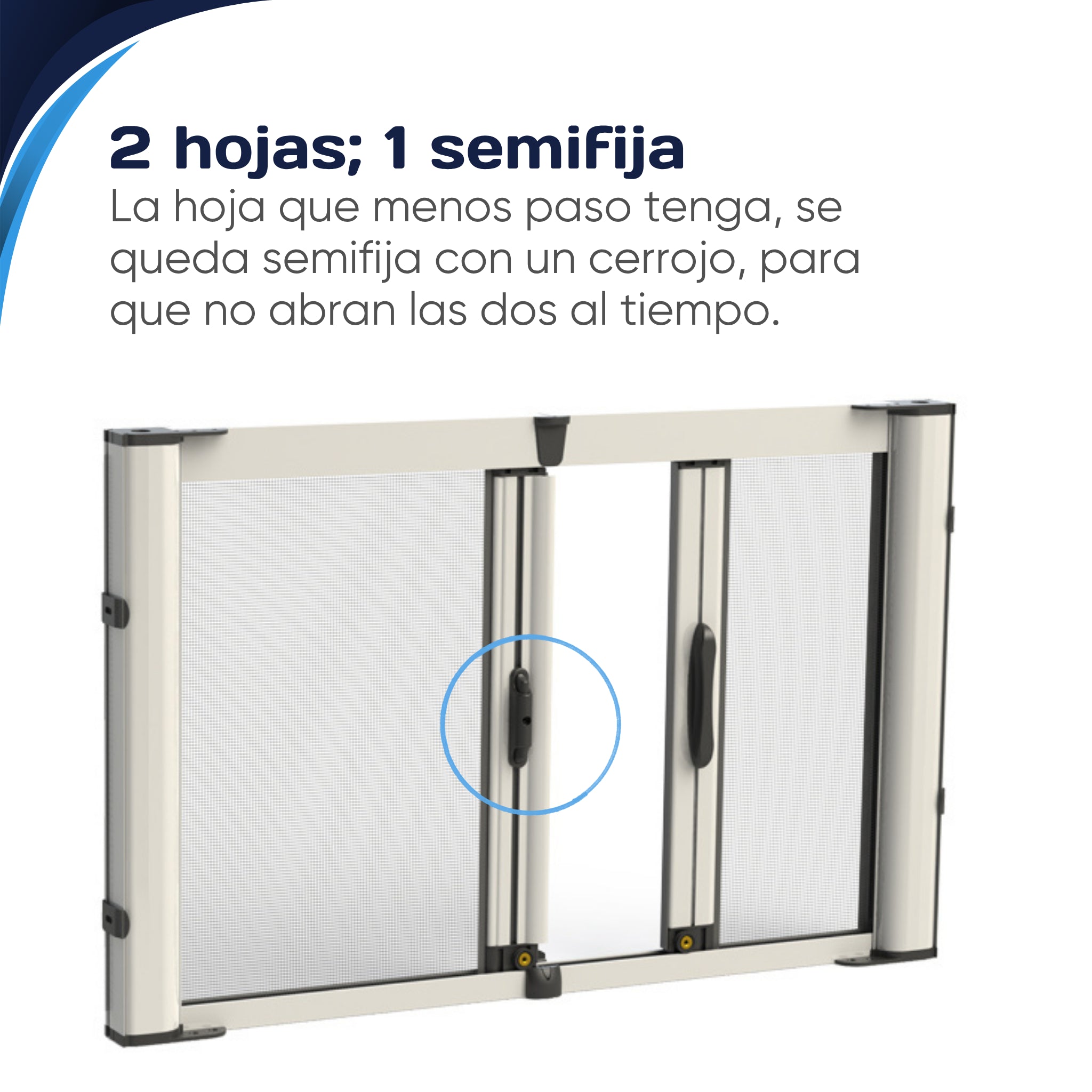Mosquitera enrollable lateral para puertas WIND 2 hojas