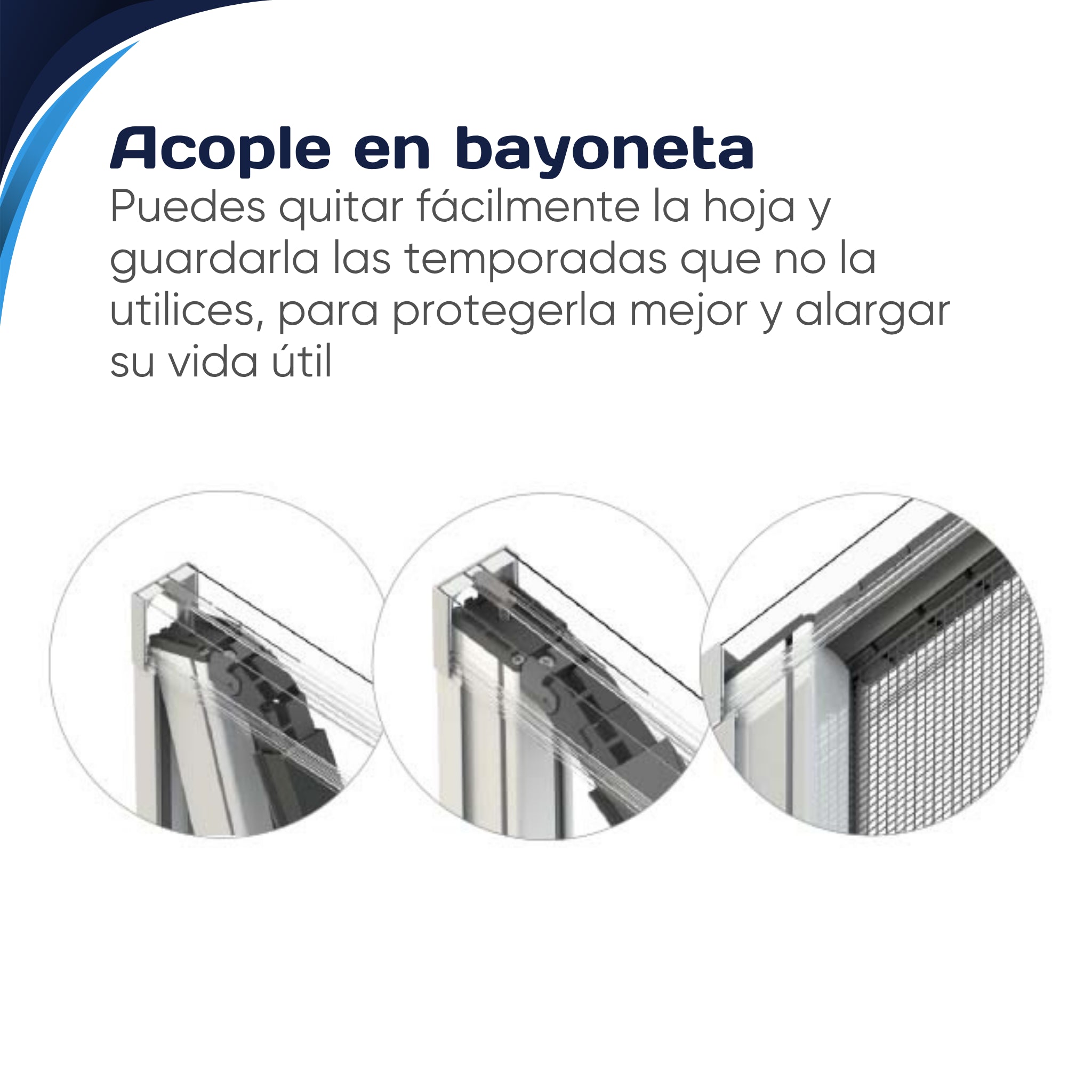 Mosquitera antiviento para puertas BORA 1 hoja
