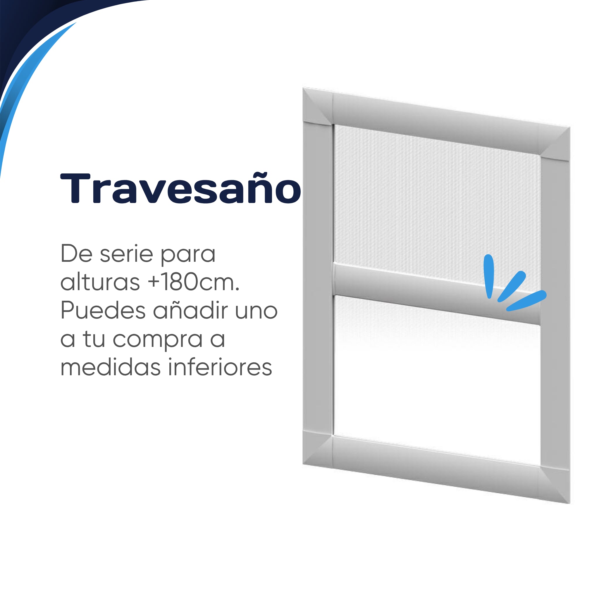 Mosquitera CORREDERA montada con tela de fibra