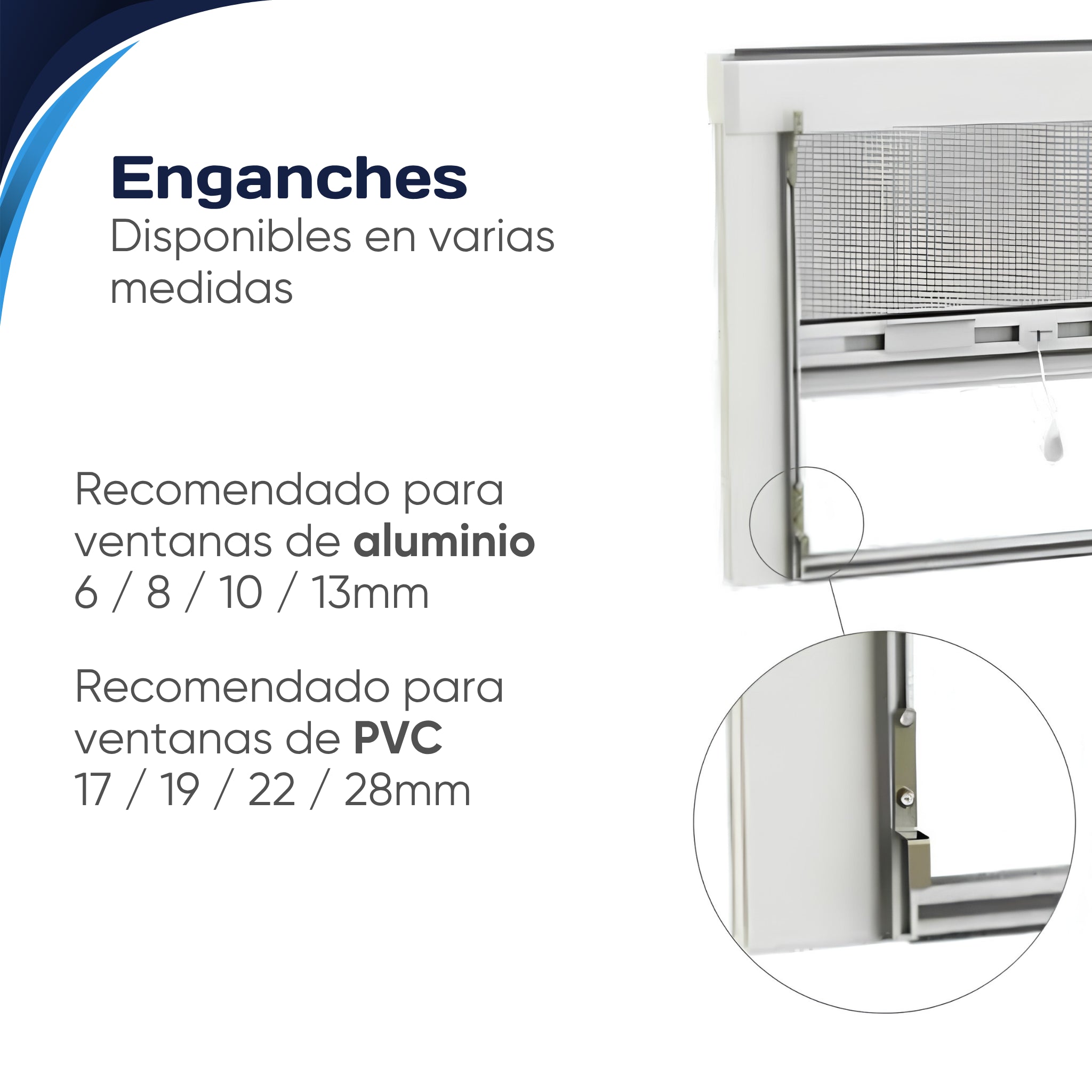 Mosquitera enrollable sin taladros WIND UP