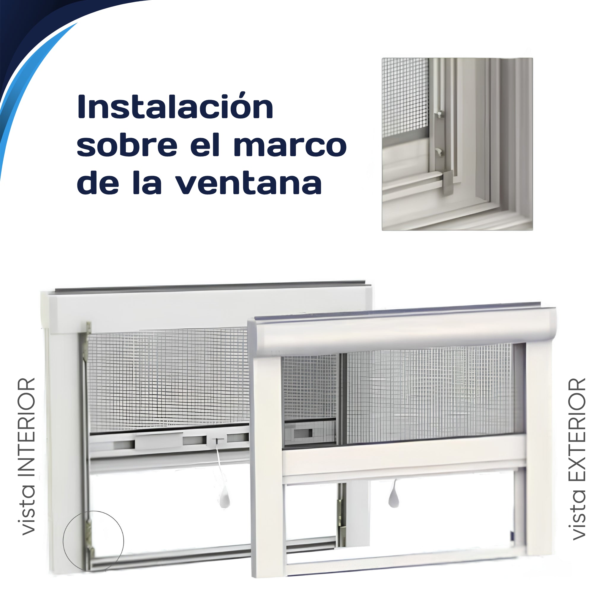 Mosquitera enrollable sin taladros WIND UP
