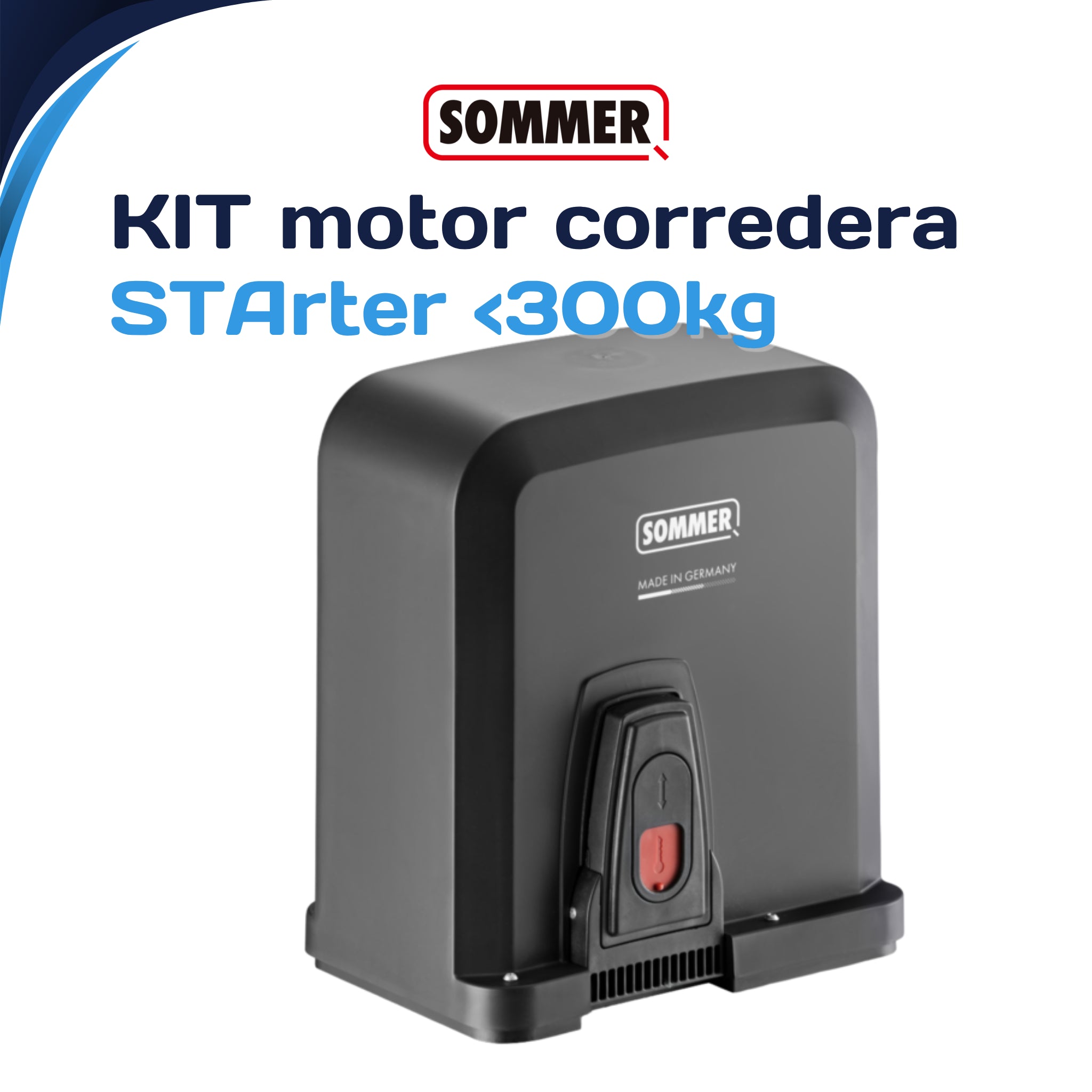 Kit motor para puerta corredera SOMMER STArter S3 300 kg