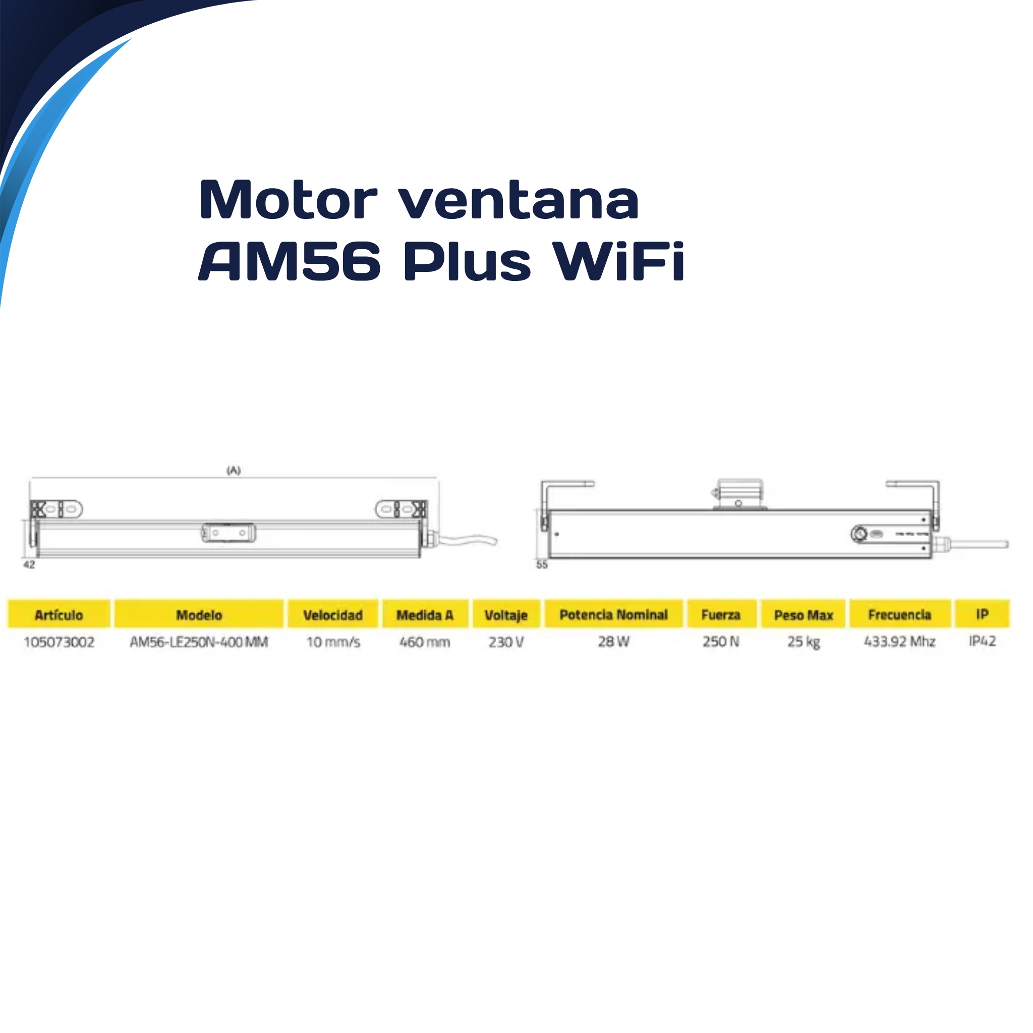 Motor de ventana AOK AM56 Plus WiFi